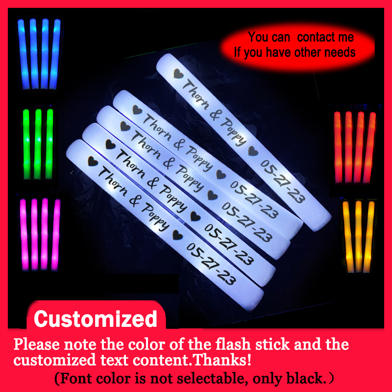 Wedding Supply Bulk - 20/30/40 個 RGB LED グローフォームスティック バルク