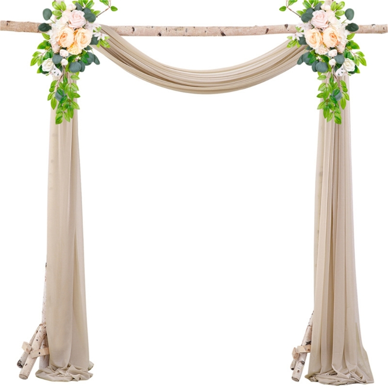 Wedding Backdrop Curtain - N7YF ロマンスパール シフォンアーチ背景 ウェディングイベント装飾 アーチウェイカーテン