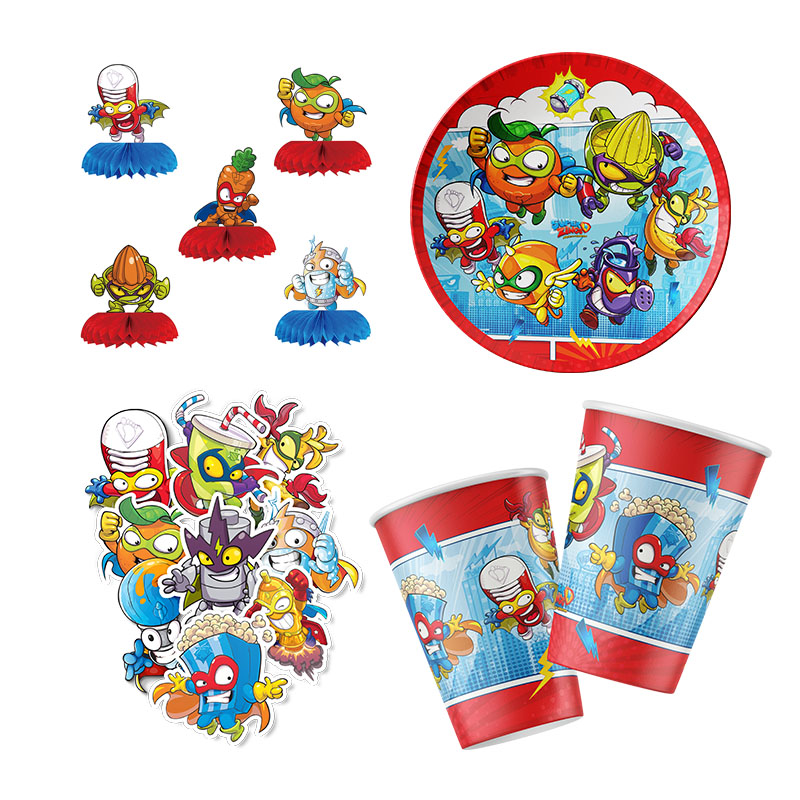Confetti Balloon Set - スーパージンズ ベビーシャワー パーティーデコレーション ステッカー プレート スパイラルカップ