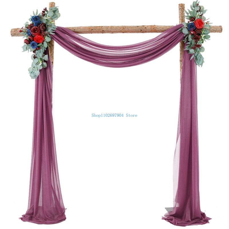 N7YF ロマンスパール シフォンアーチ背景 ウェディングイ - Wedding Backdrop Curtain のレビューと価格