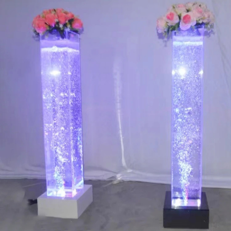 カスタムメイドMDF製LEDカラーチェンジアクリルスクエアチ - Wedding Fountain のレビューと価格