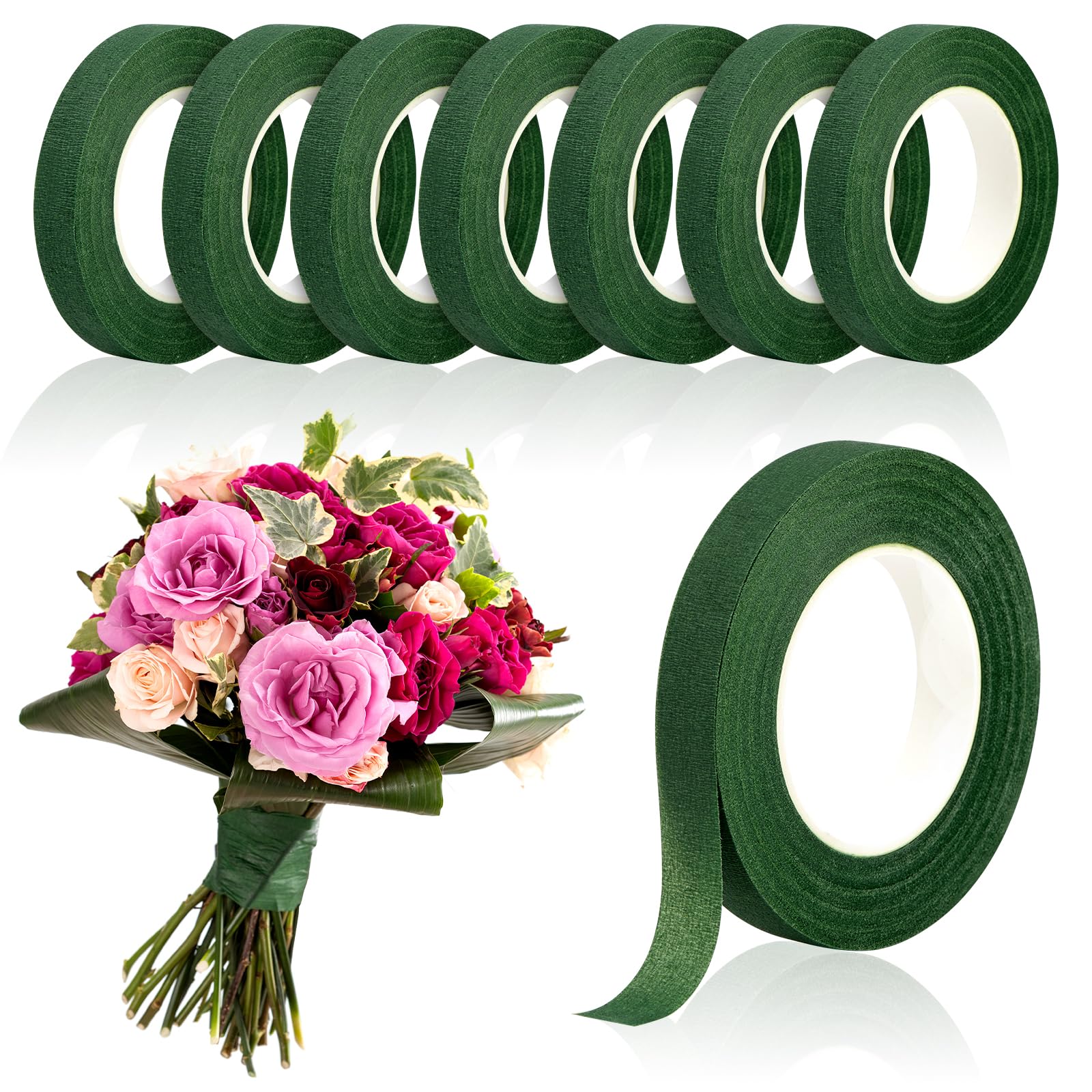 20 ヤードグリーンブーケ花柄テープ自己粘着包装紙テープ花屋 - Wedding Floral Supply のレビューと価格