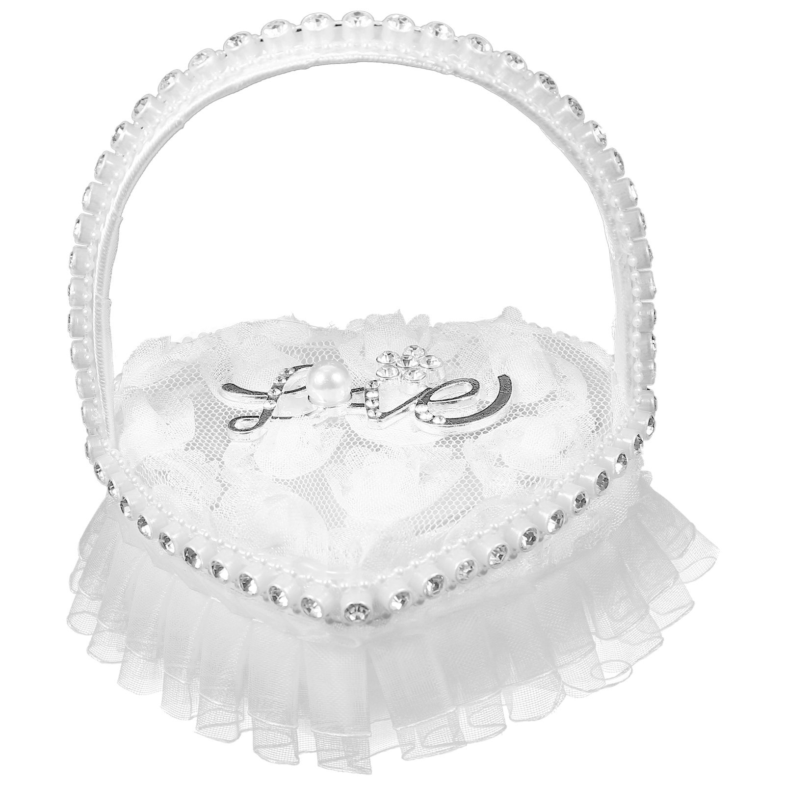 リング、ブライダルクッション、枕、ウェディングベアラー用ハー - Ring Bearer Pillow のレビューと価格