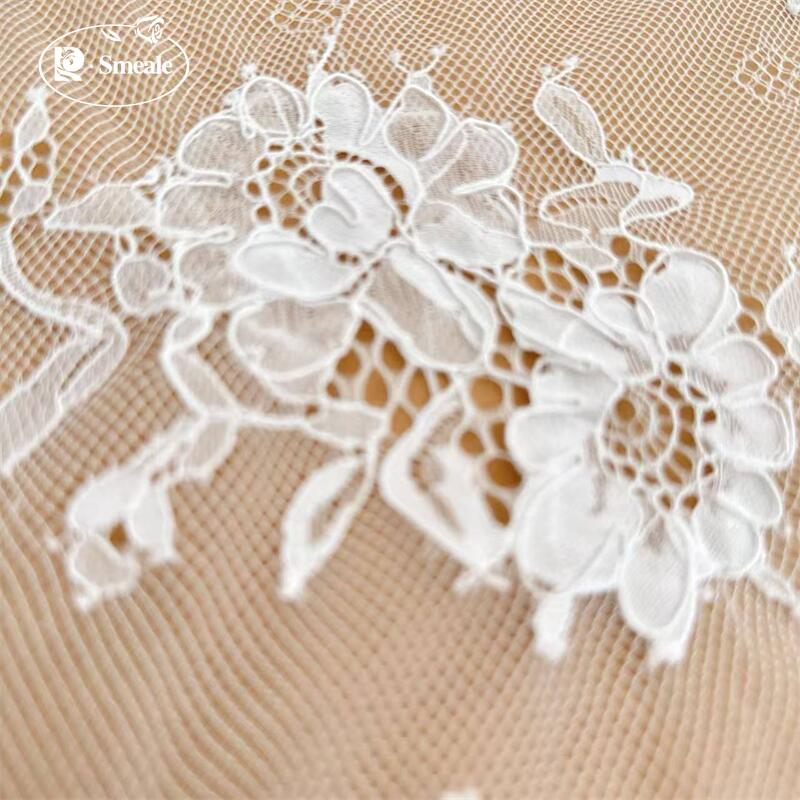 3メートル。 手作りの縁飾り刺繍レース生地、ブライダルウェデ - Wedding Dress Supply のレビューと価格