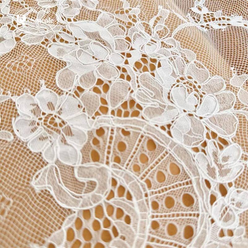3メートル。 手作りの縁飾り刺繍レース生地、ブライダルウェデ - Wedding Dress Supply のレビューと価格