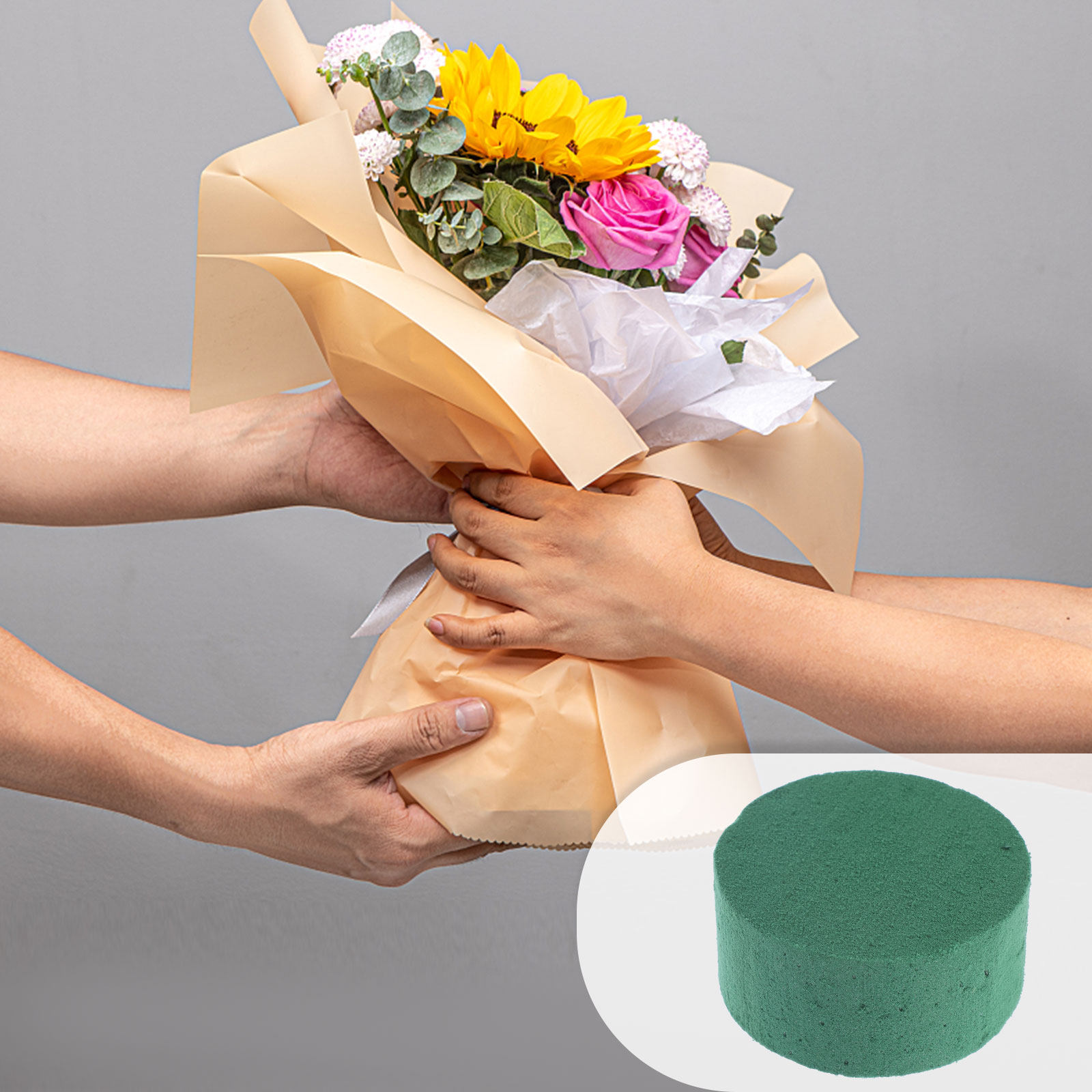 8個入り丸型花用マッドブロック、結婚式や誕生日、特別なイベン - Wedding Floral Supply のレビューと価格