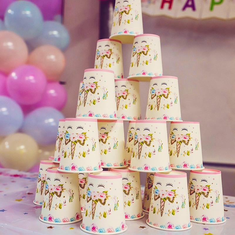 子供のためのユニコーンパーティー用品,プレート,ナプキン,カ - Confetti Balloon Set のレビューと価格