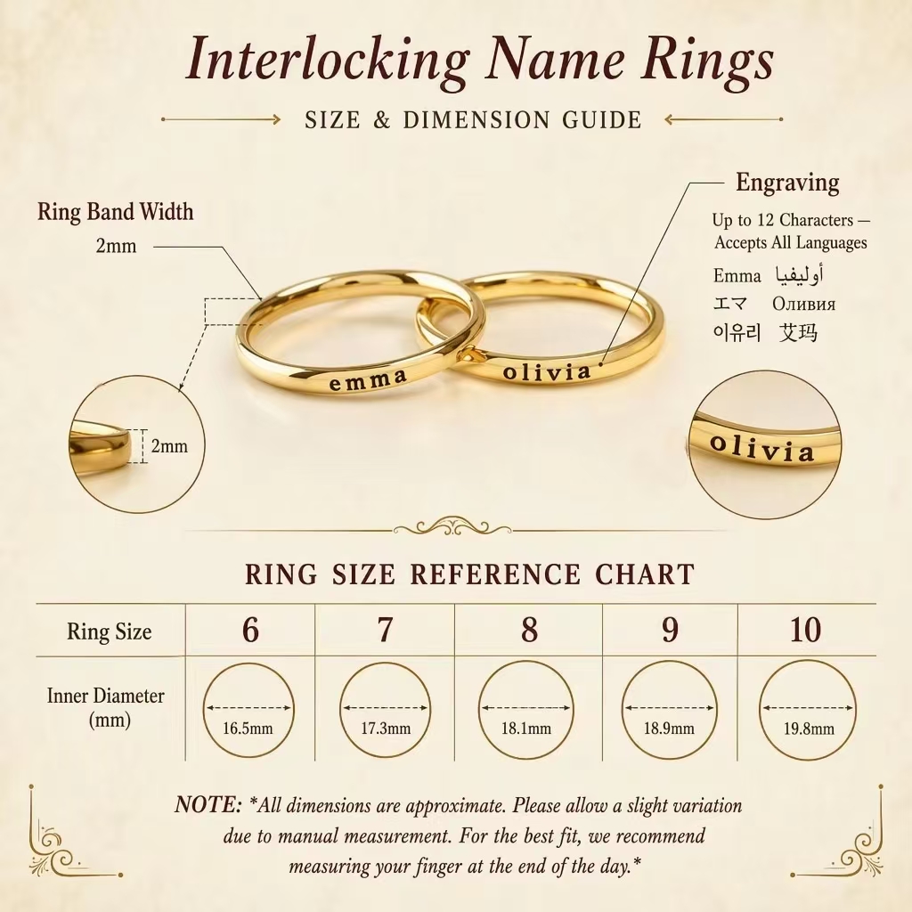 パーソナライズされた彫刻名入りリング カスタムレターゴールド - Wedding Zone のレビューと価格