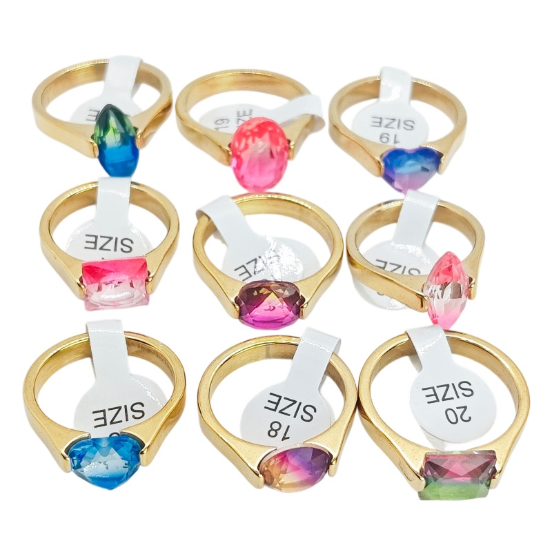 卸売12個入りグラデーションジルコンマルチカットソリティアス - Wedding Supply Wholesale のレビューと価格