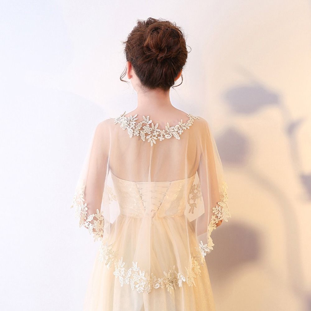 大サイズイブニングパーティーケープドレスケープウェディングア - Wedding Dress Supply のレビューと価格