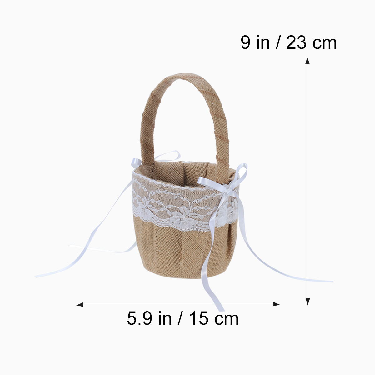 6個セット 6インチ バーラップジュートレース フラワーバス - Ring Bearer Pillow のレビューと価格